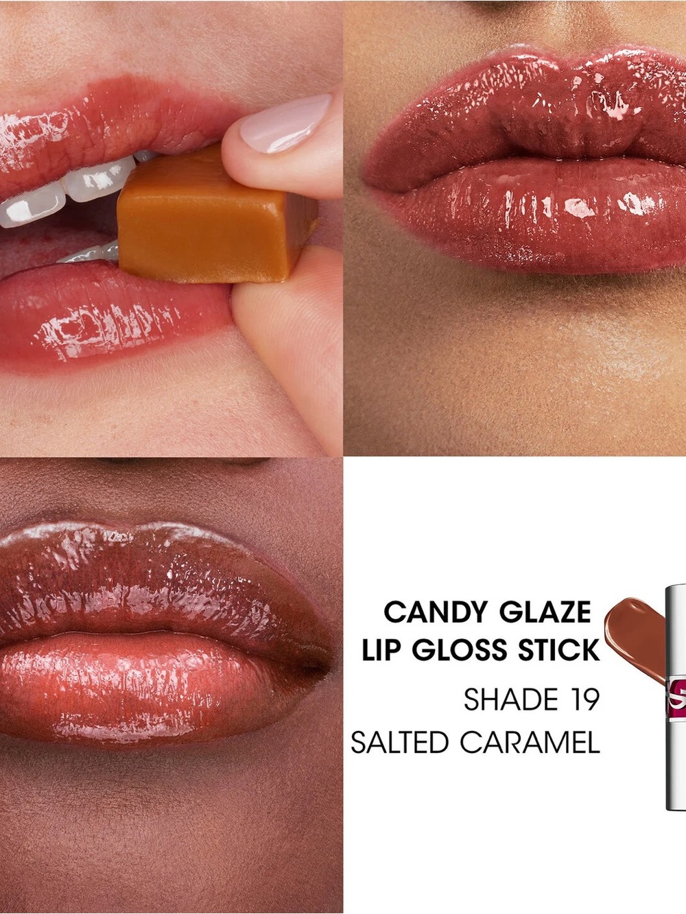 YSL Beauty Candy Glaze Lip Gloss Stick - Shade 19 Salted Caramel